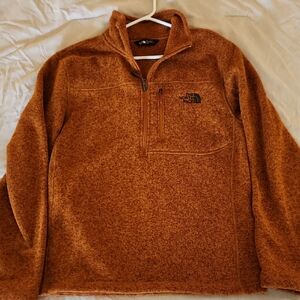 The North Face Men's Burnt Orange Zip-Up Sweater